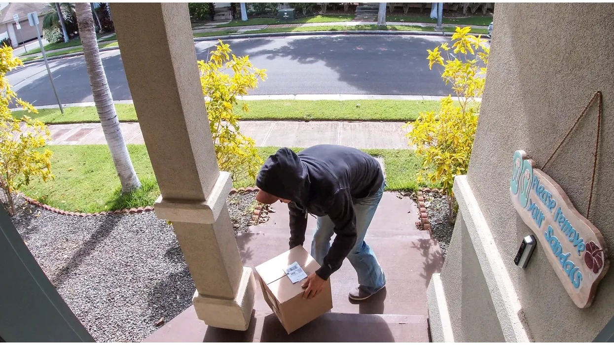 The guy who stole my Amazon package. I used to have treats outside my door for delivery people but decided to remove all the snacks and the basket they were laid on.