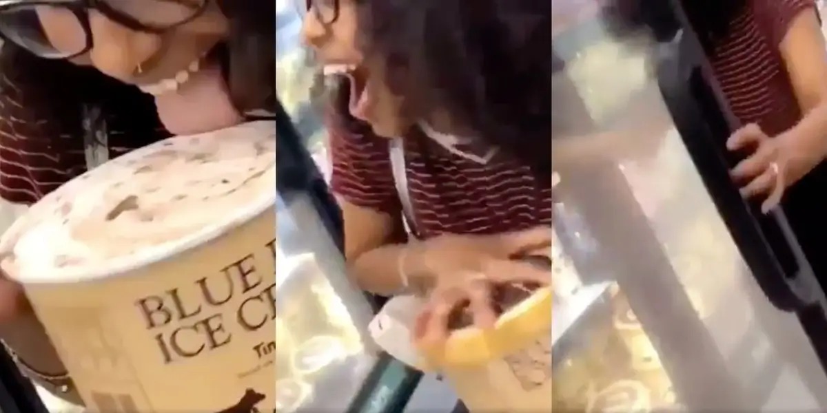 Remember the chick that licked all the ice cream in the store? Now we got a bunch of plastic shit to cut through