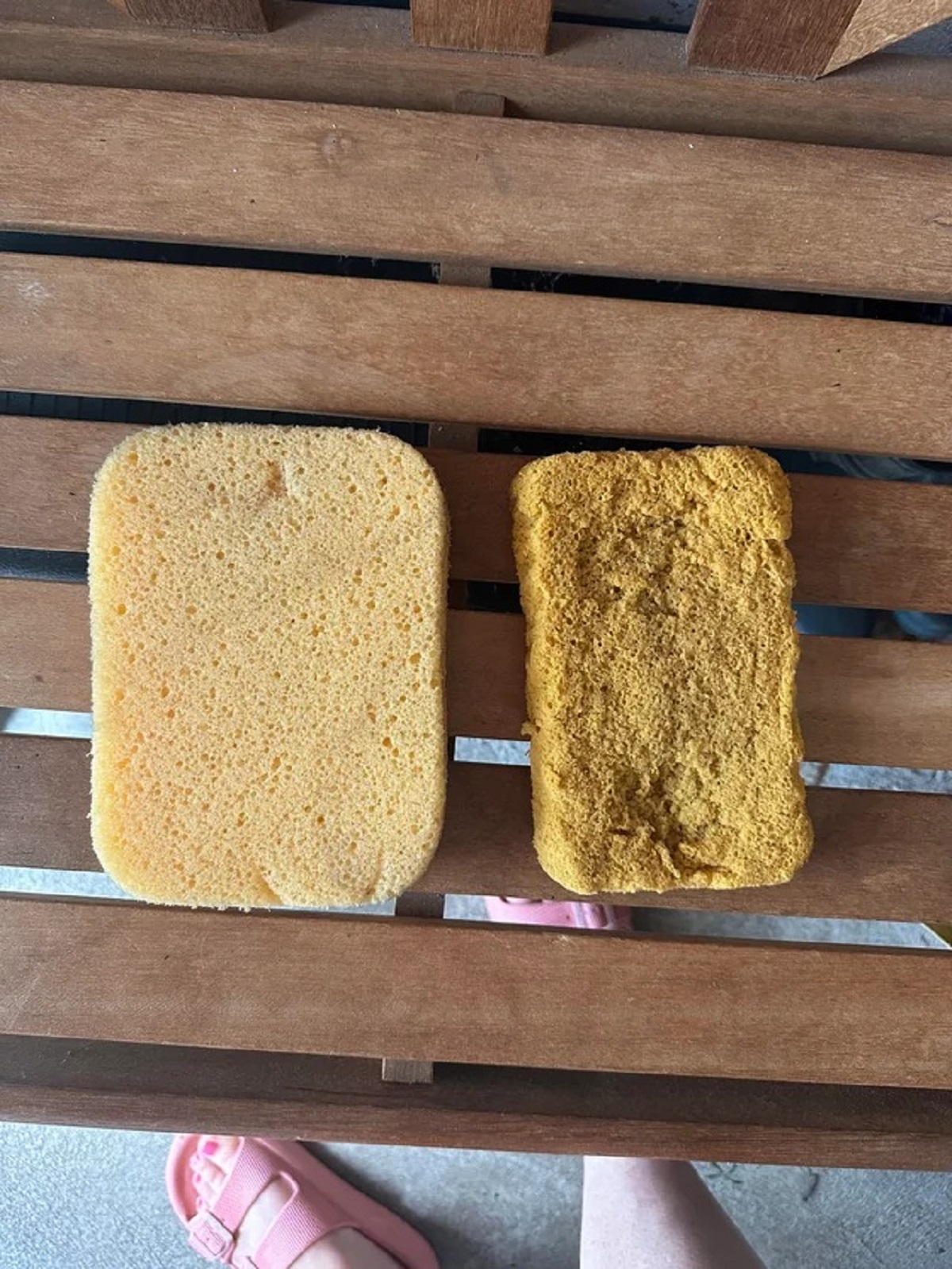 We’ve been using the sponge on the right to wash our cars for over 20 years.