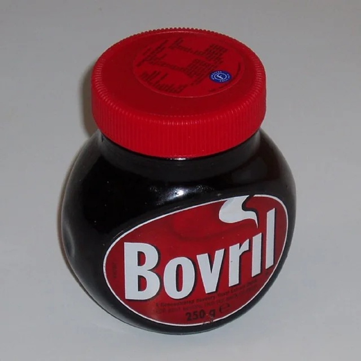 that in the UK, a thick beef paste called Bovril is spread on toast or reconstituted into “beef tea.” It’s name comes from the Latin bovinus, for ox; and vril, a substance from a late 1800s novel used by a secret master race to give them special powers.