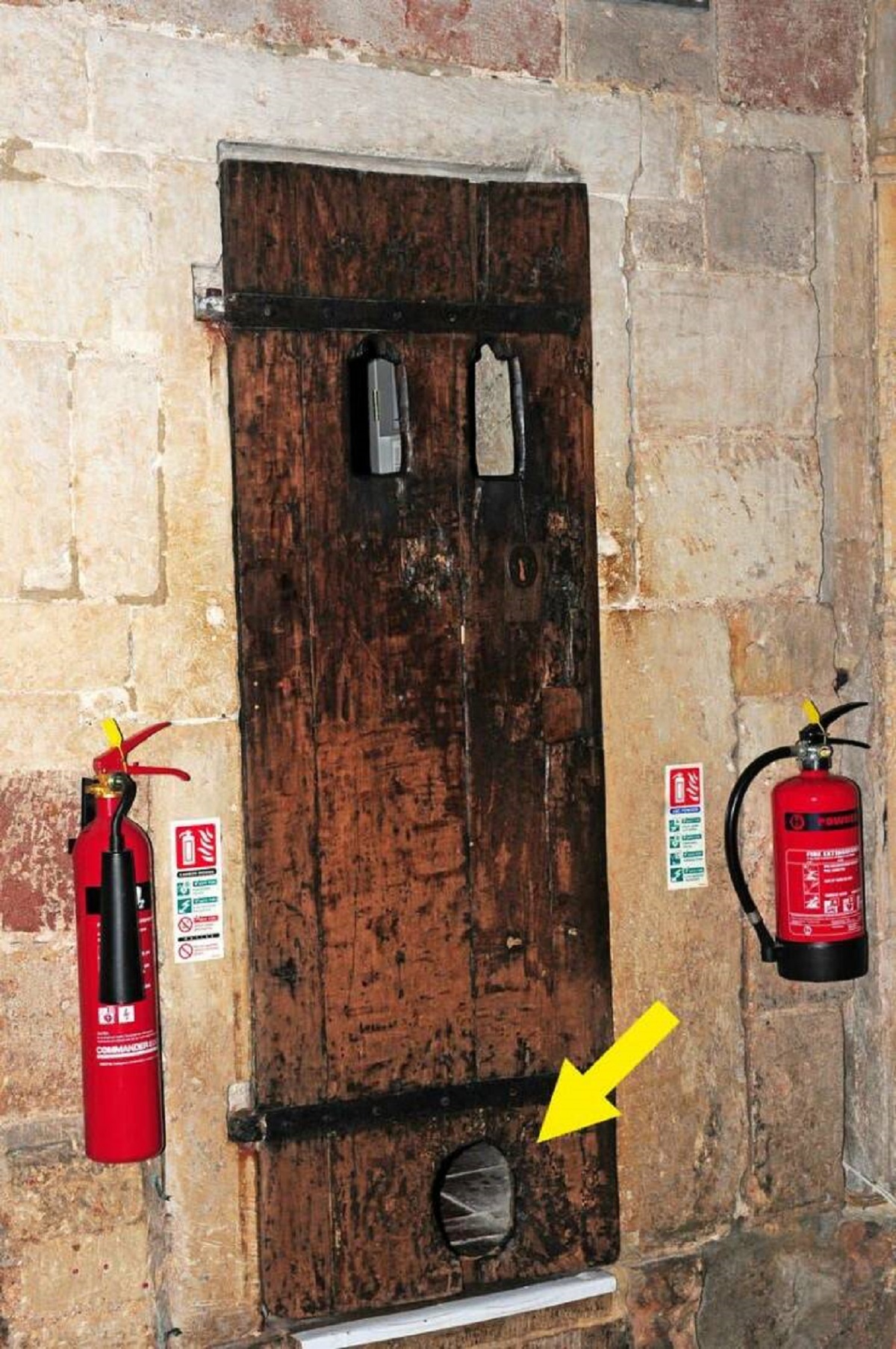 This right here, ladies and gentlemen, is the world's oldest cat door: