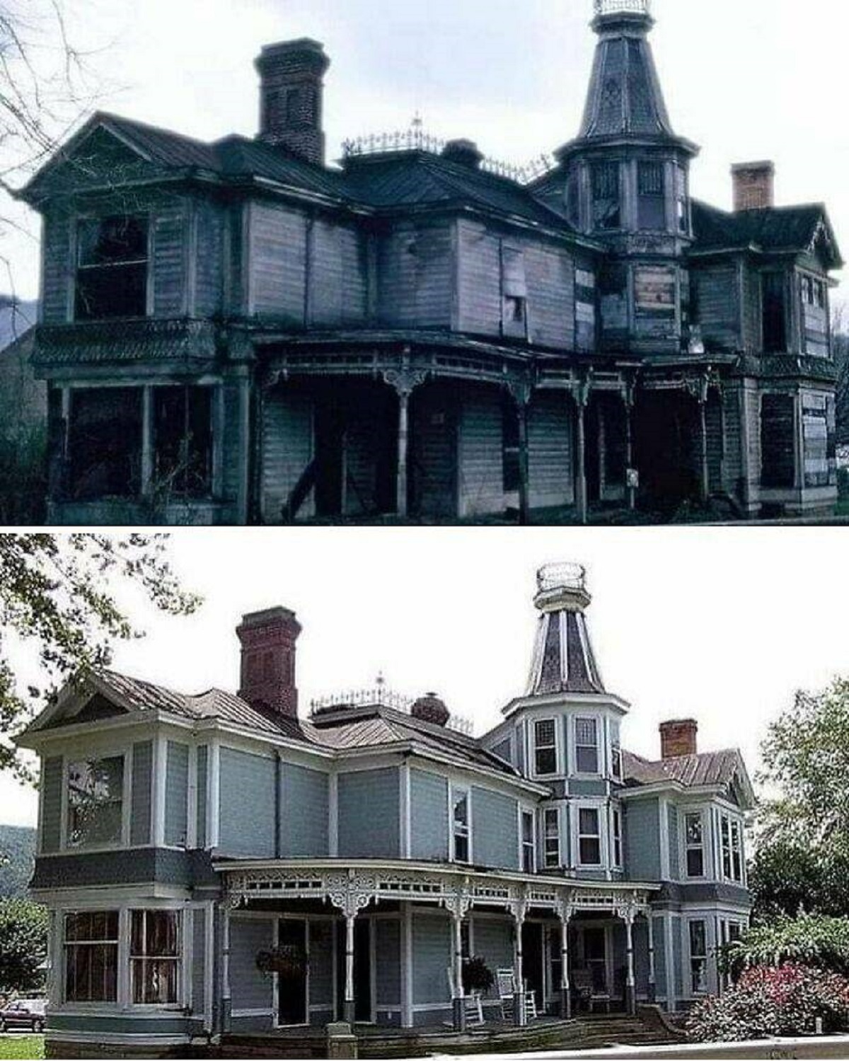 "An Abandoned Victorian Home Has Been Dramatically Restored In Rarden, Ohio, USA"