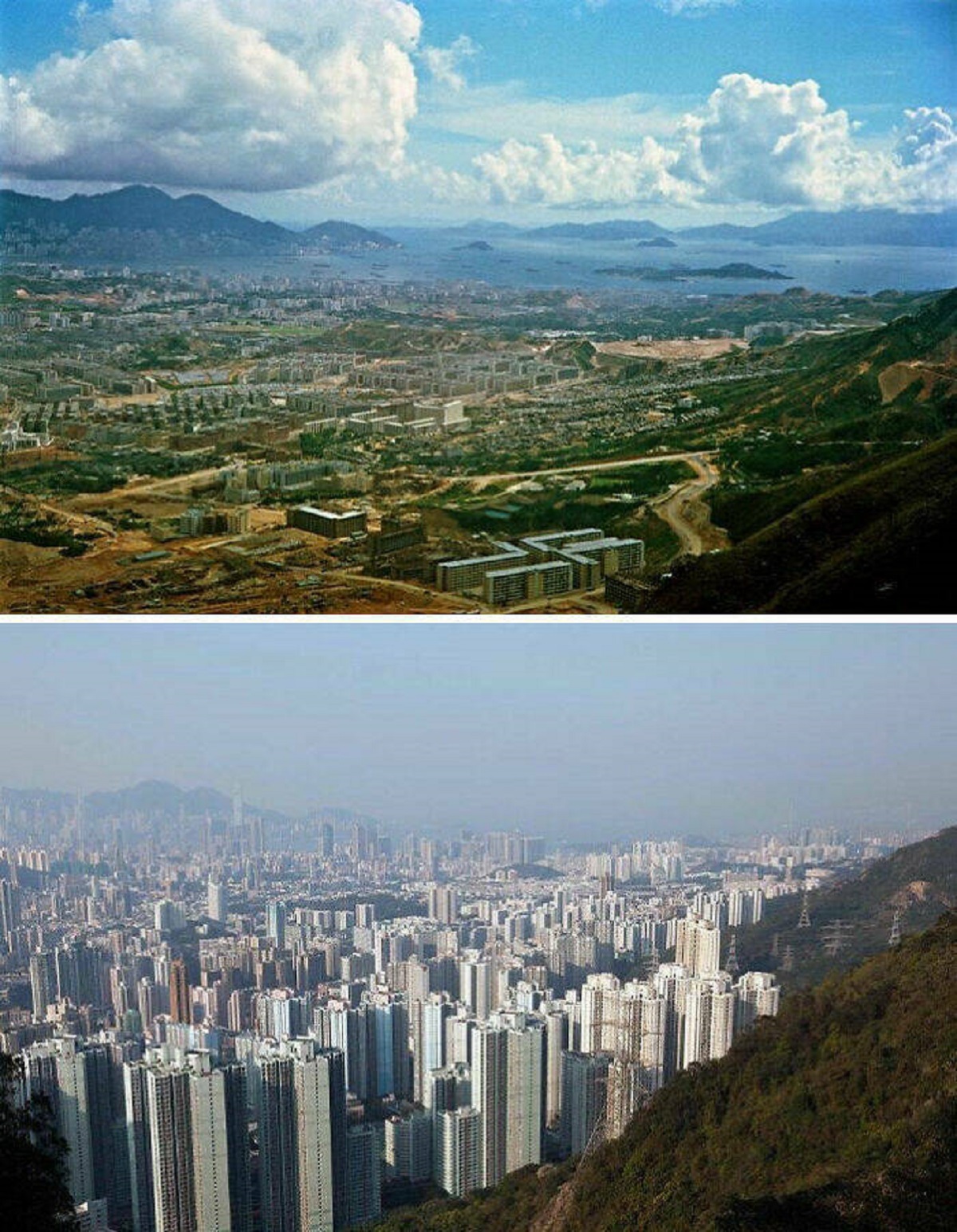 "The Same View Of Hong Kong In 1964 And 2016"