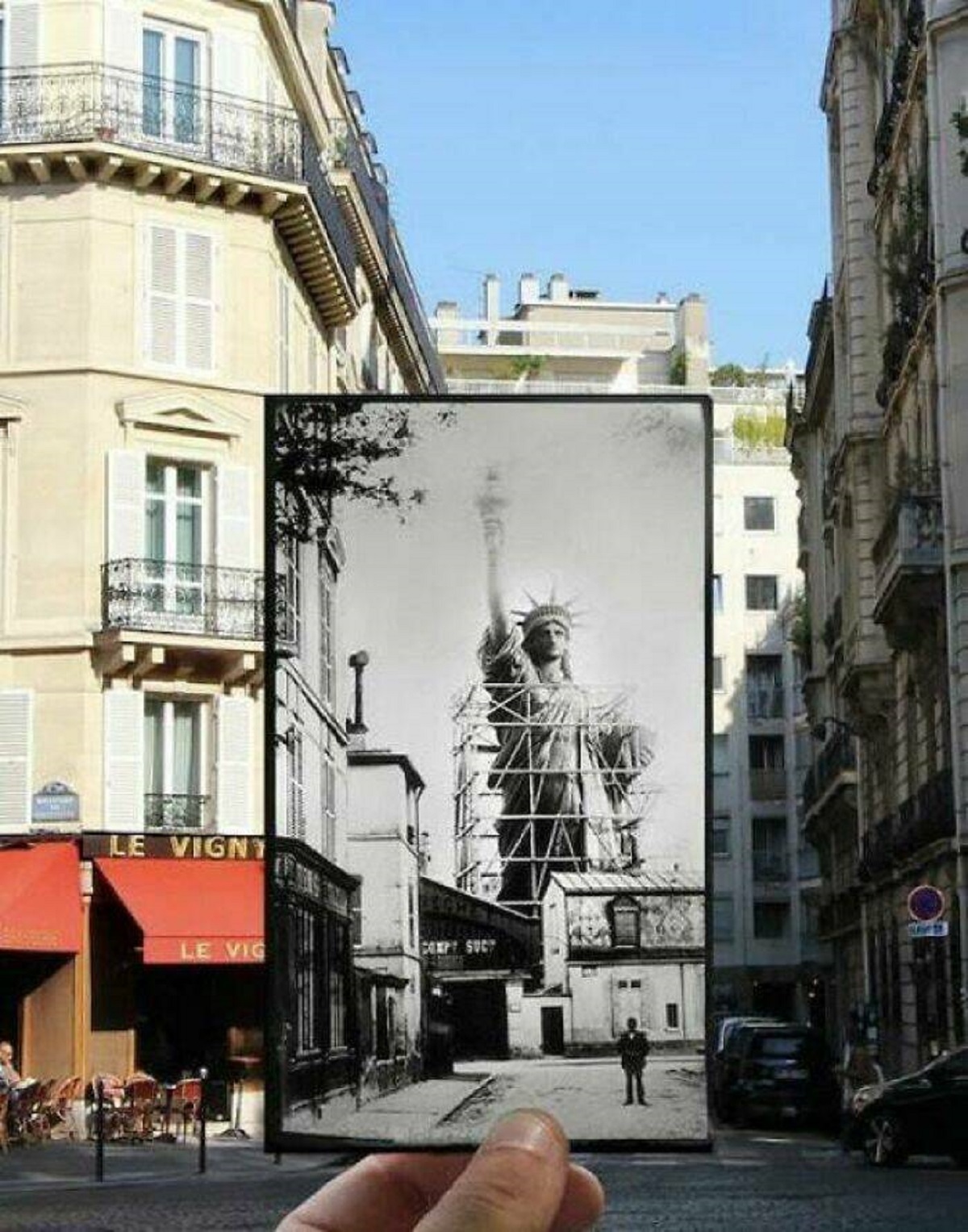 "Statue Of Liberty Under Construction In Paris, Circa 1882. Photo Composite By Julian Knez"