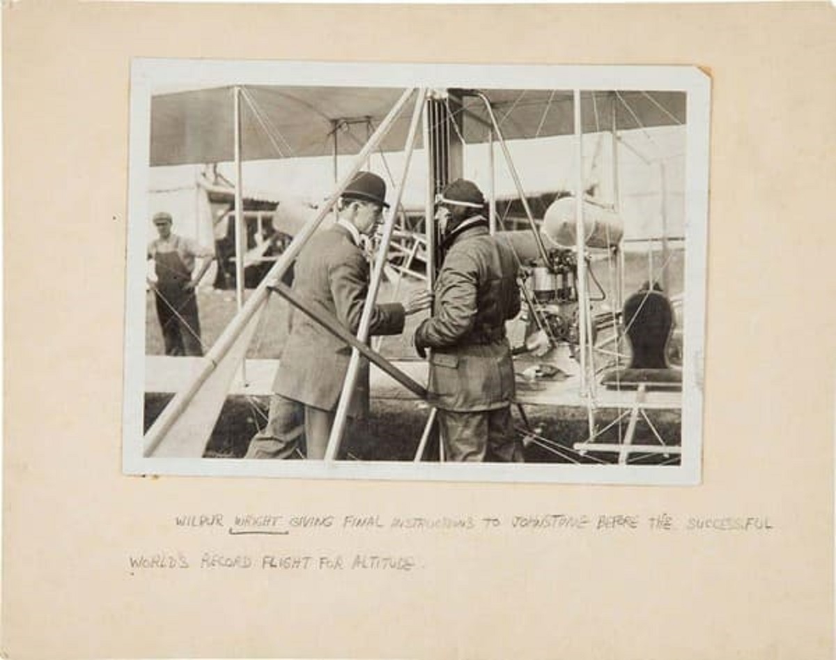 Wilbur Wright And Ralph Johnstone, Right Before Johnstone Set A New World Altitude Record, 1910
