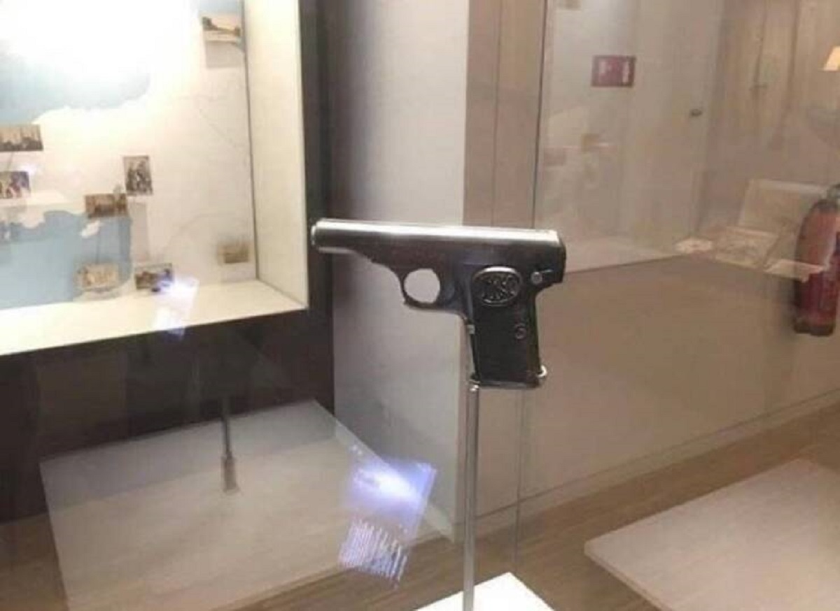 This is the pistol Gavrilo Princip used to kill Archduke Franz Ferdinand and set off World War I:

This pistol led to the deaths of over 16 million people.