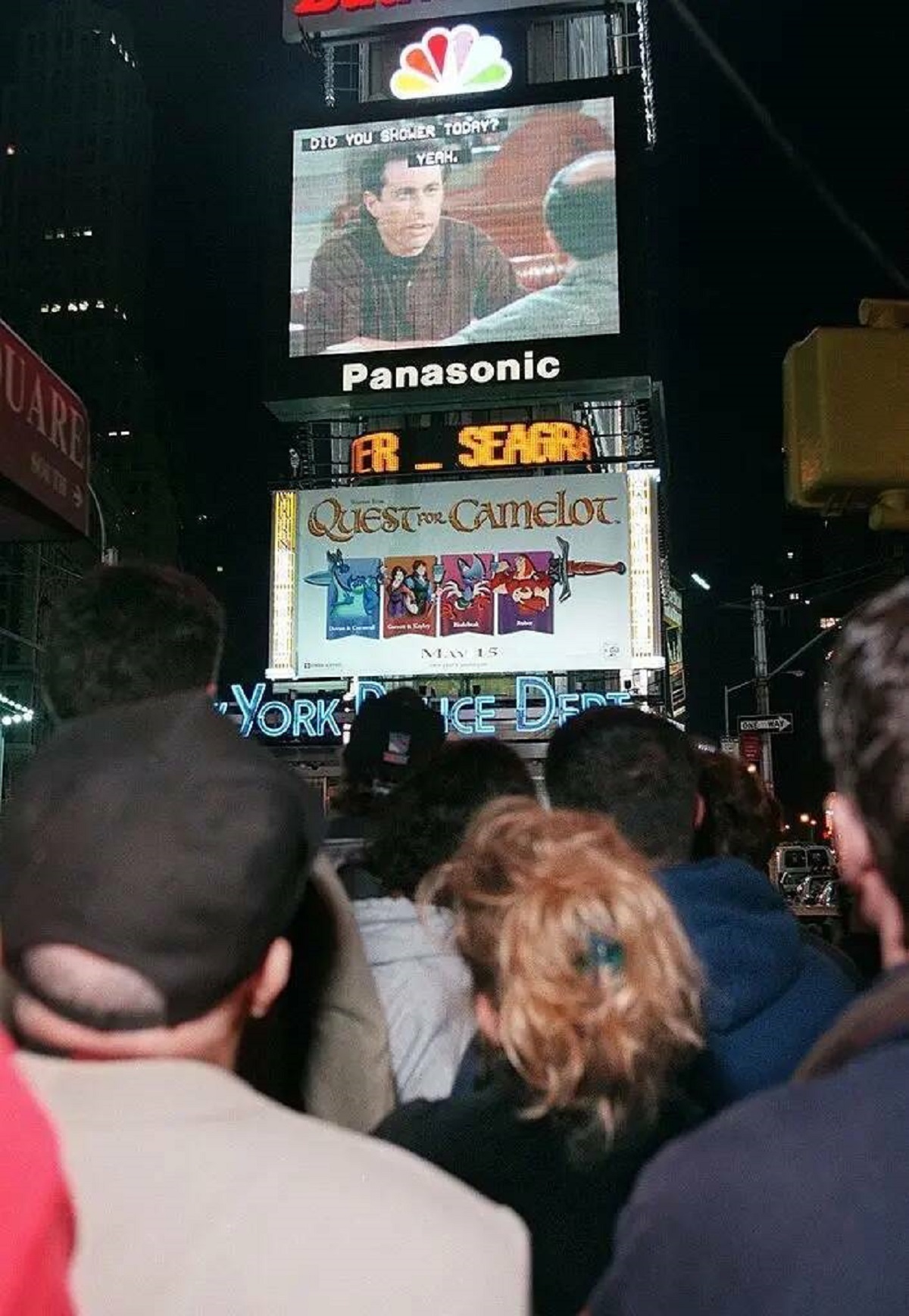 On May 14, 1999, crowds gathered in New York's Times Square to watch the final episode of Seinfeld: