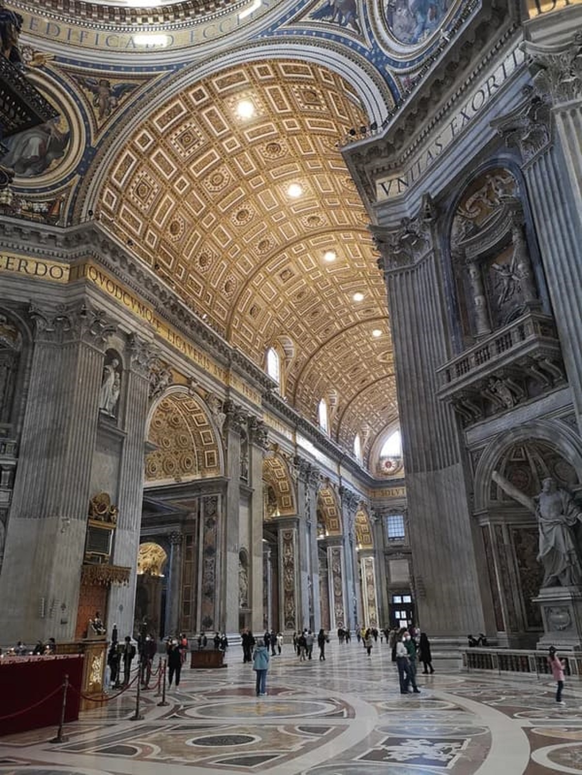 “I was in St. Peters Basilica this afternoon, people for scale.”