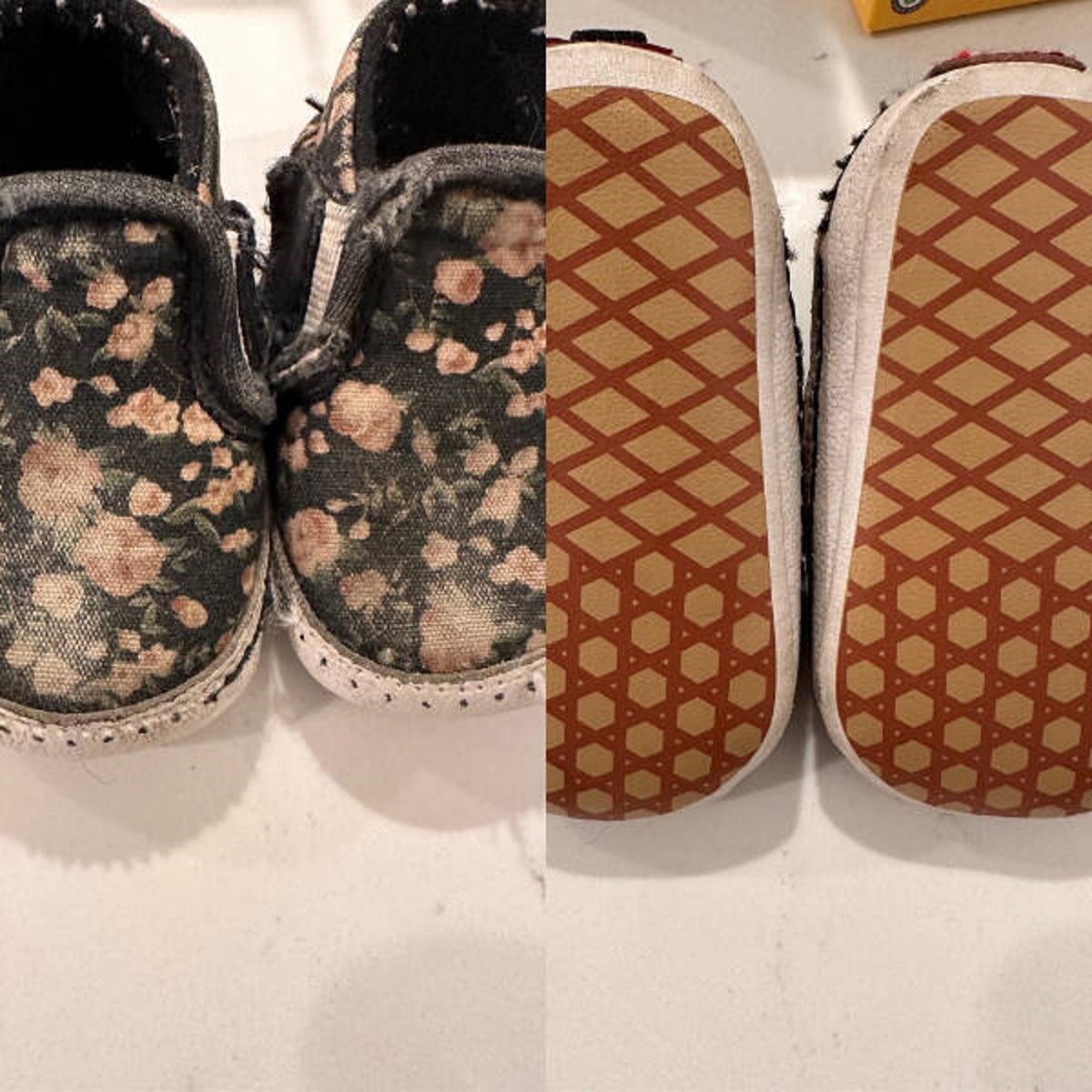 “My daughter isn’t walking yet, so her shoes are wearing out backwards”