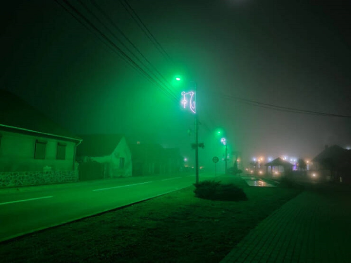 “The streetlights in my town are green”