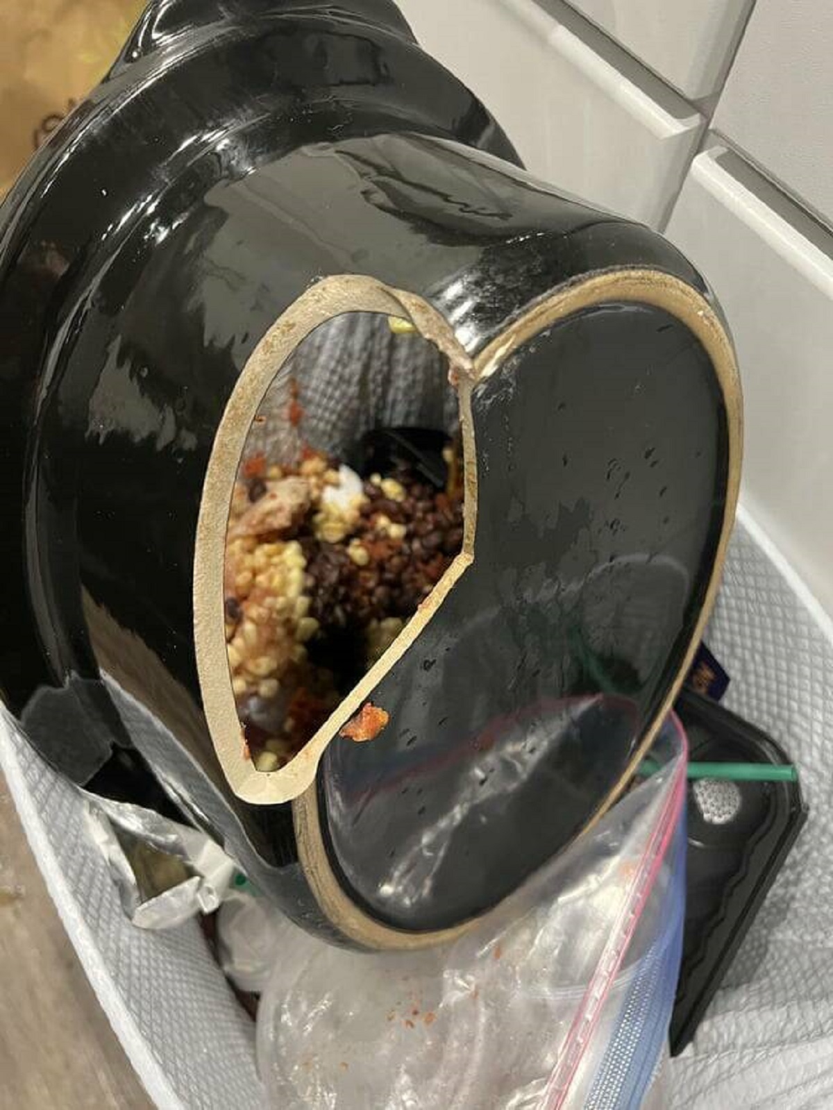 "My moms 16 year old crockpot exploded"