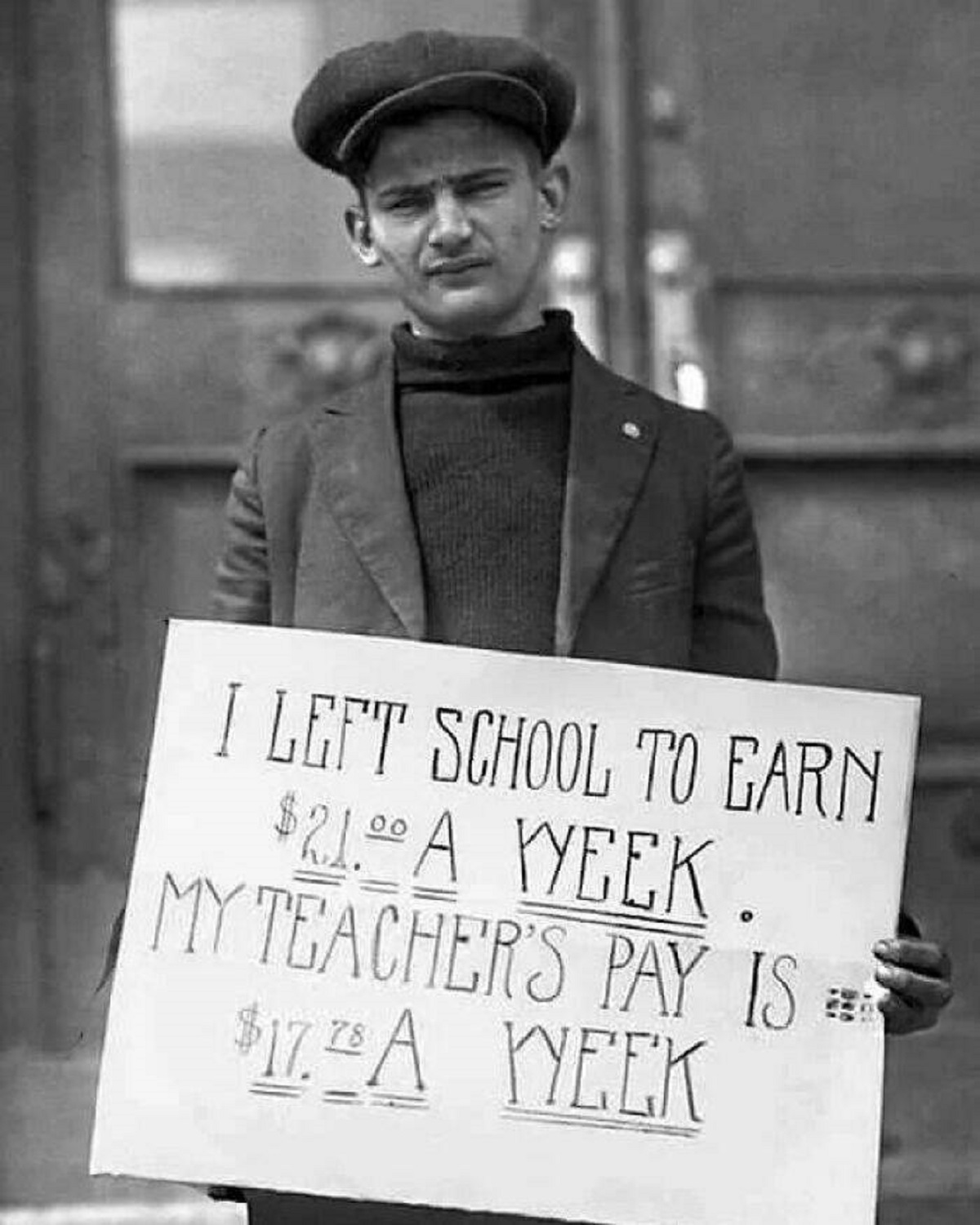 left school to earn - I Left School To Earn $21.90 A Week. My Teacher'S Pay Is $17.28 A Week
