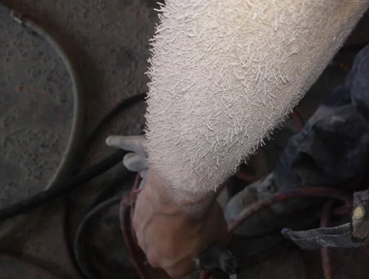 “My arm after grinding fiberglass all day.”