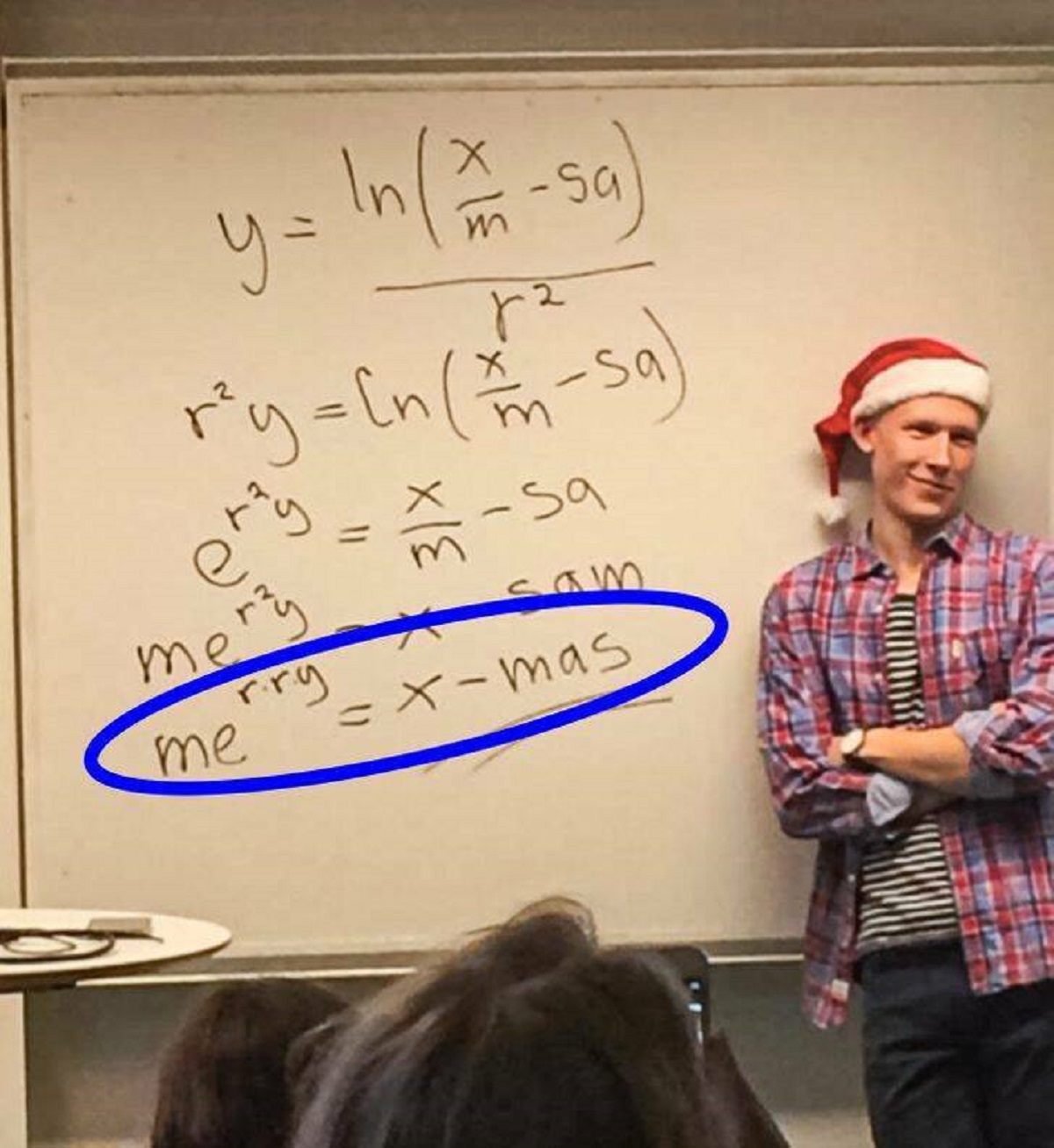 “This math teacher decided to help his kids get into the holiday spirit.”