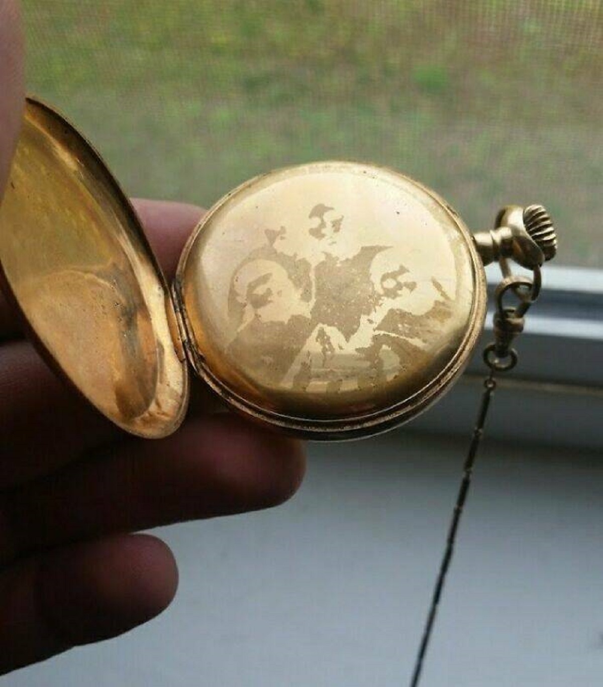 "Family Heirloom Watch That Was Passed Down To Me. Traces Of The Family Photo Carried On The Back Are Still Visible"
