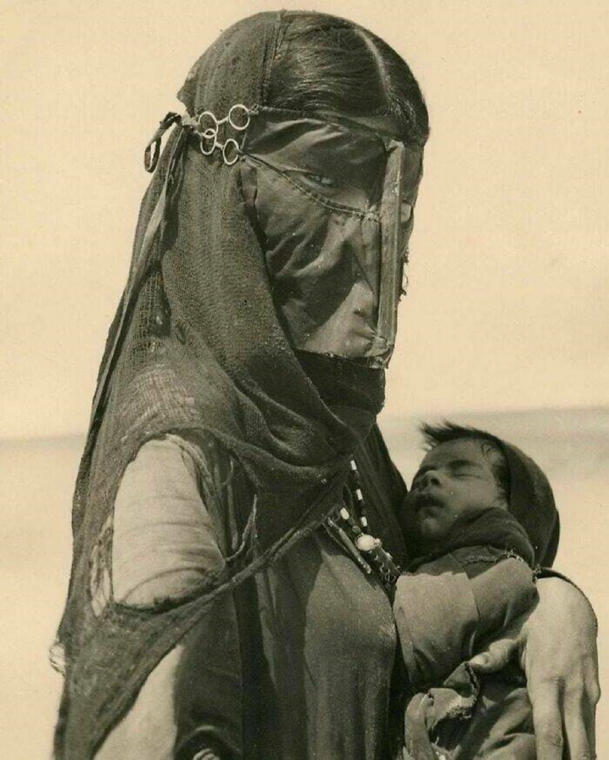 ""Mother's Eyes" The Bedouin Mother; Photograph By Ilo Battigeli, 1948"