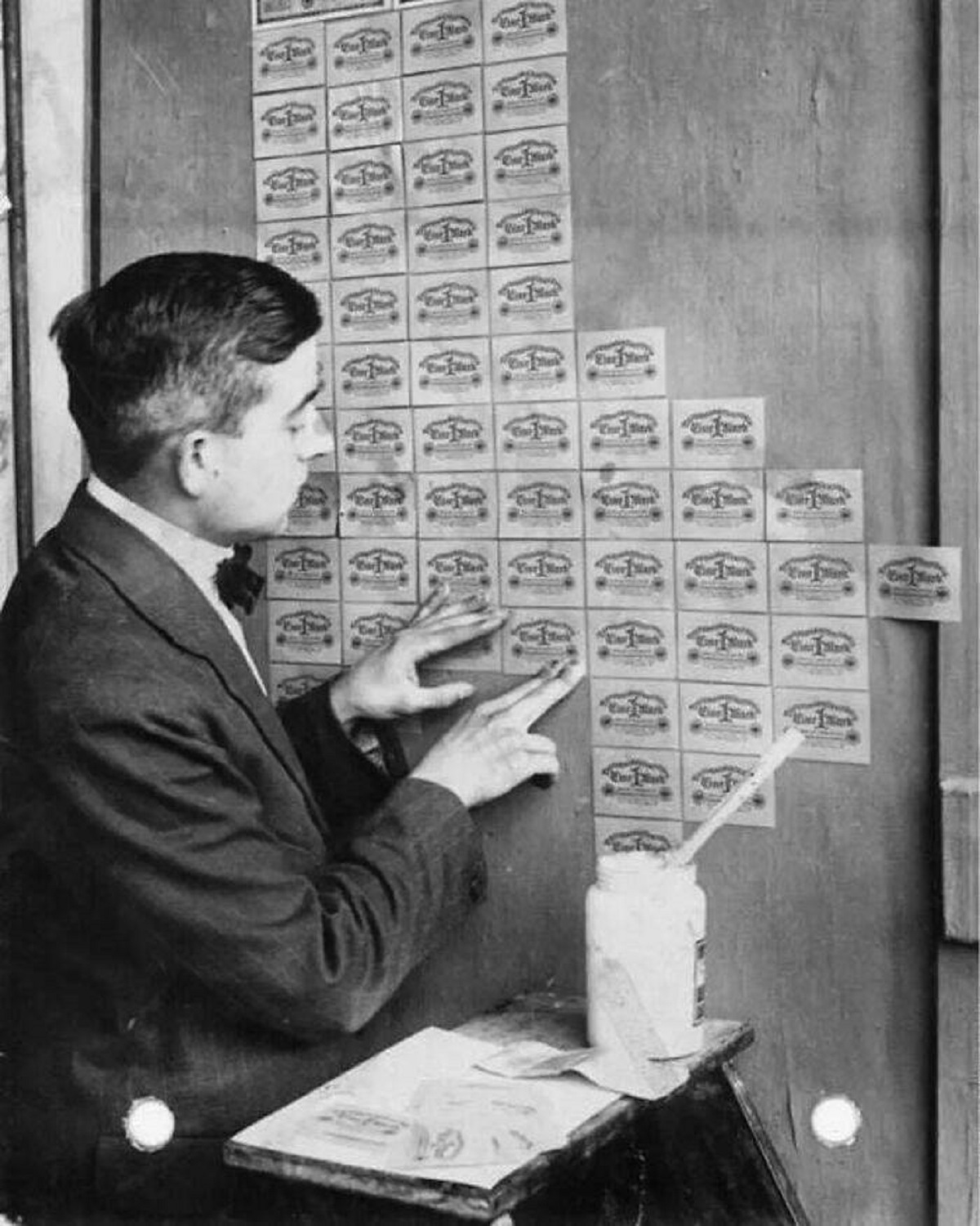 "Germany, 1923: During Hyperinflation, Banknotes Had Lost So Much Value That They Were Used As Wallpaper, Being Much Cheaper Than Actual Wallpaper"