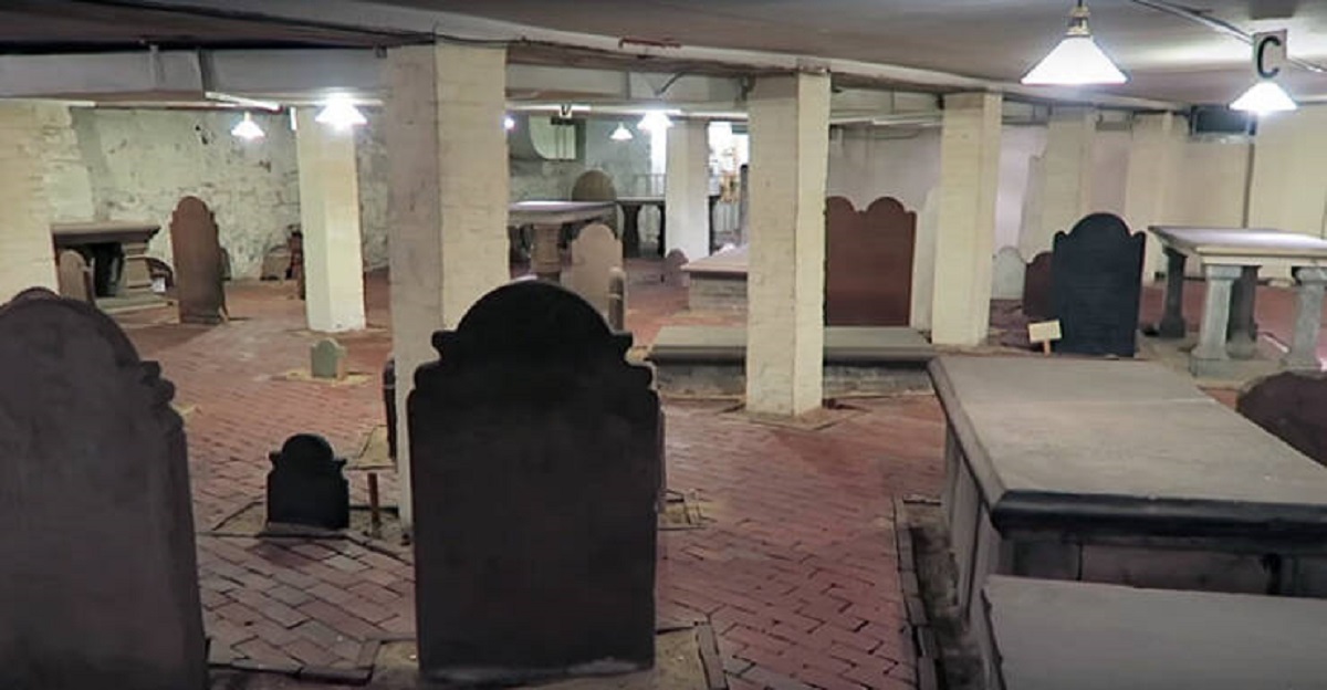 "Untouched 1800's Cemetery Preserved In The Basement Of A Tall Building Built Over It"