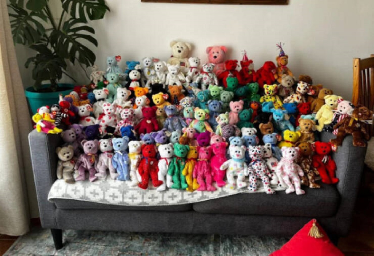 “My fiancee’s beanie babies collection”