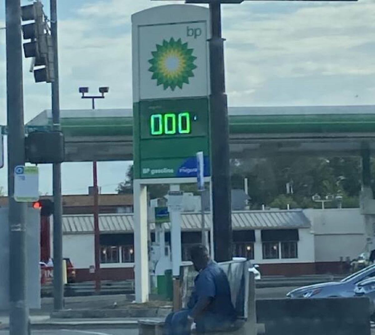 "Gas for $0 a gallon at closing BP"