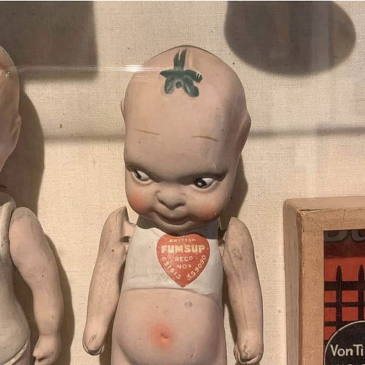 “This doll at a toy museum”