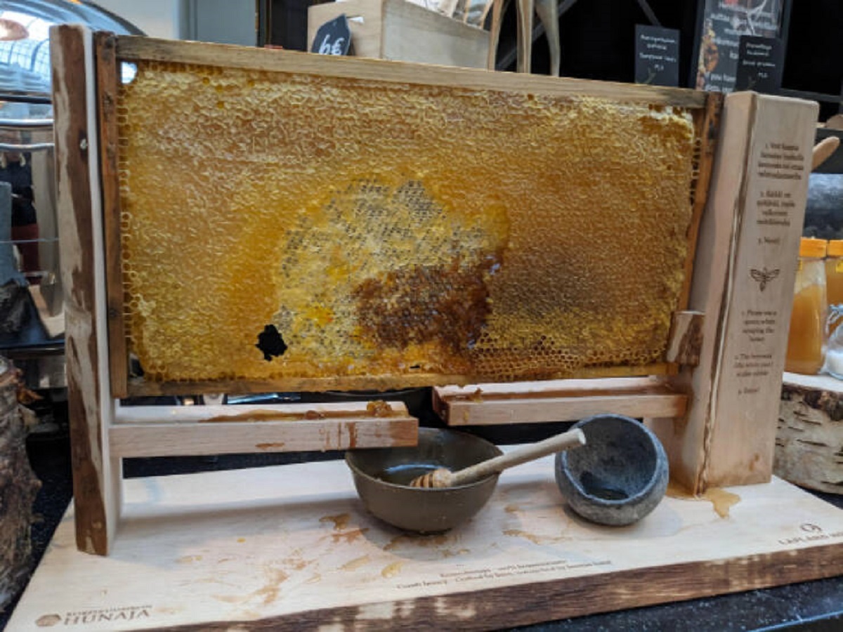 “The hotel I’m staying at is serving full honeycomb for breakfast.”