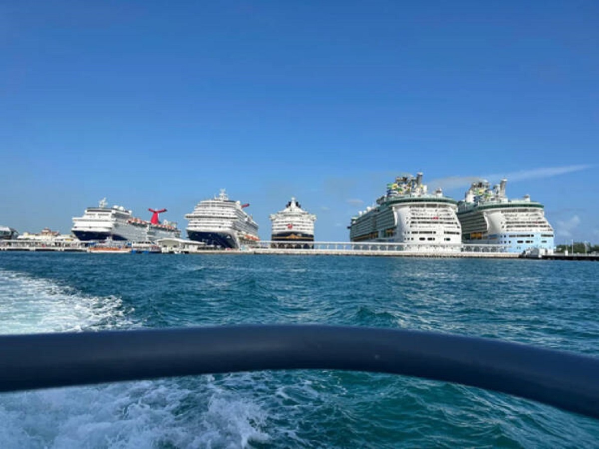 "The difference between cruise ship sizes."