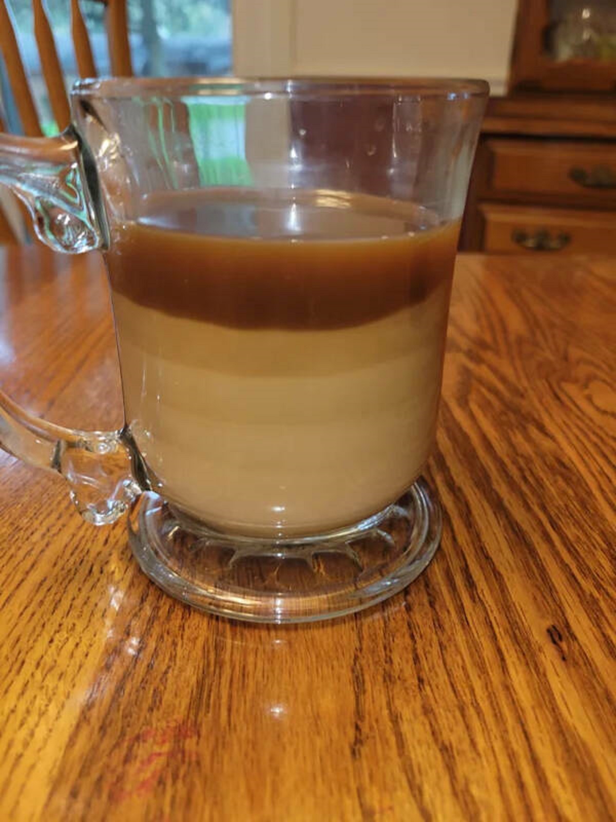 "The way my creamer layered itself in my coffee."
