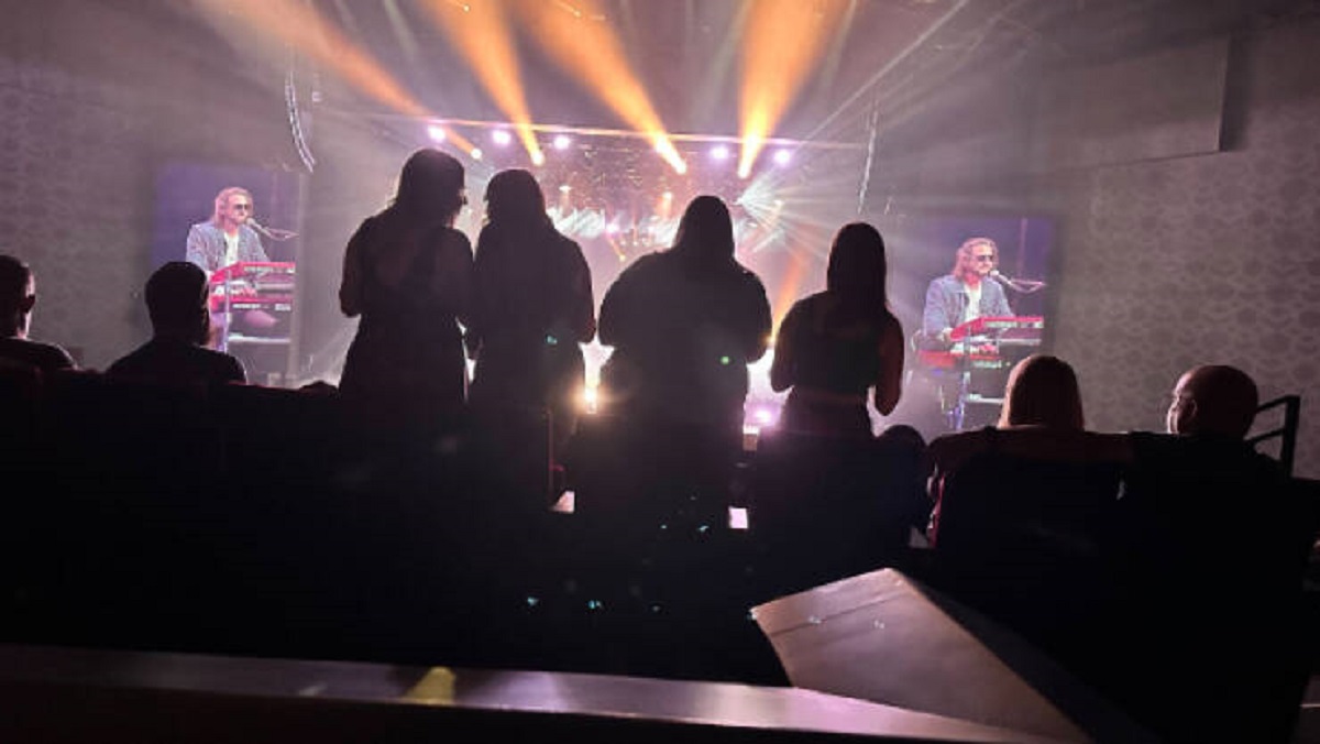 “Paid $300 for seats with a clear view since my gf is very short, drove nearly 2 hours to get to the concert early, took the day off work. This was oir view for the entire concert.”