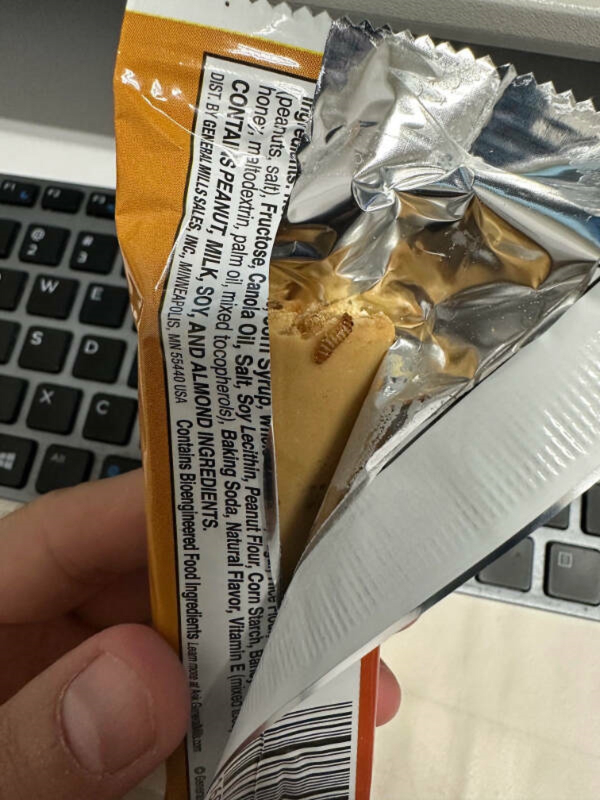 “I have a Costco box full of these at work, just ate one yesterday…this entire bar was infested with these…things”