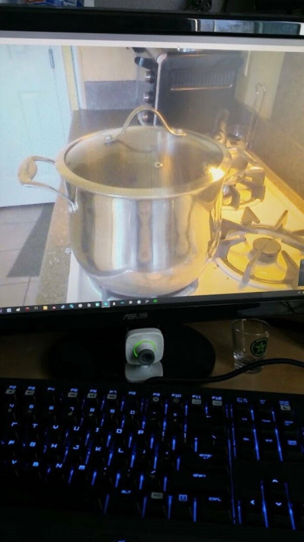 “I was too lazy to keep getting up and check my pot if it was boiling, so I just skyped it”