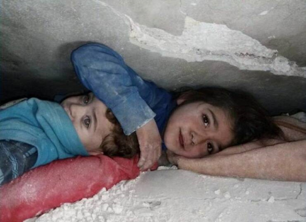 "Siblings Found In Earthquake Rubble After Being Trapped For 17 Hours. Both Were Successfully Rescued. 2023"