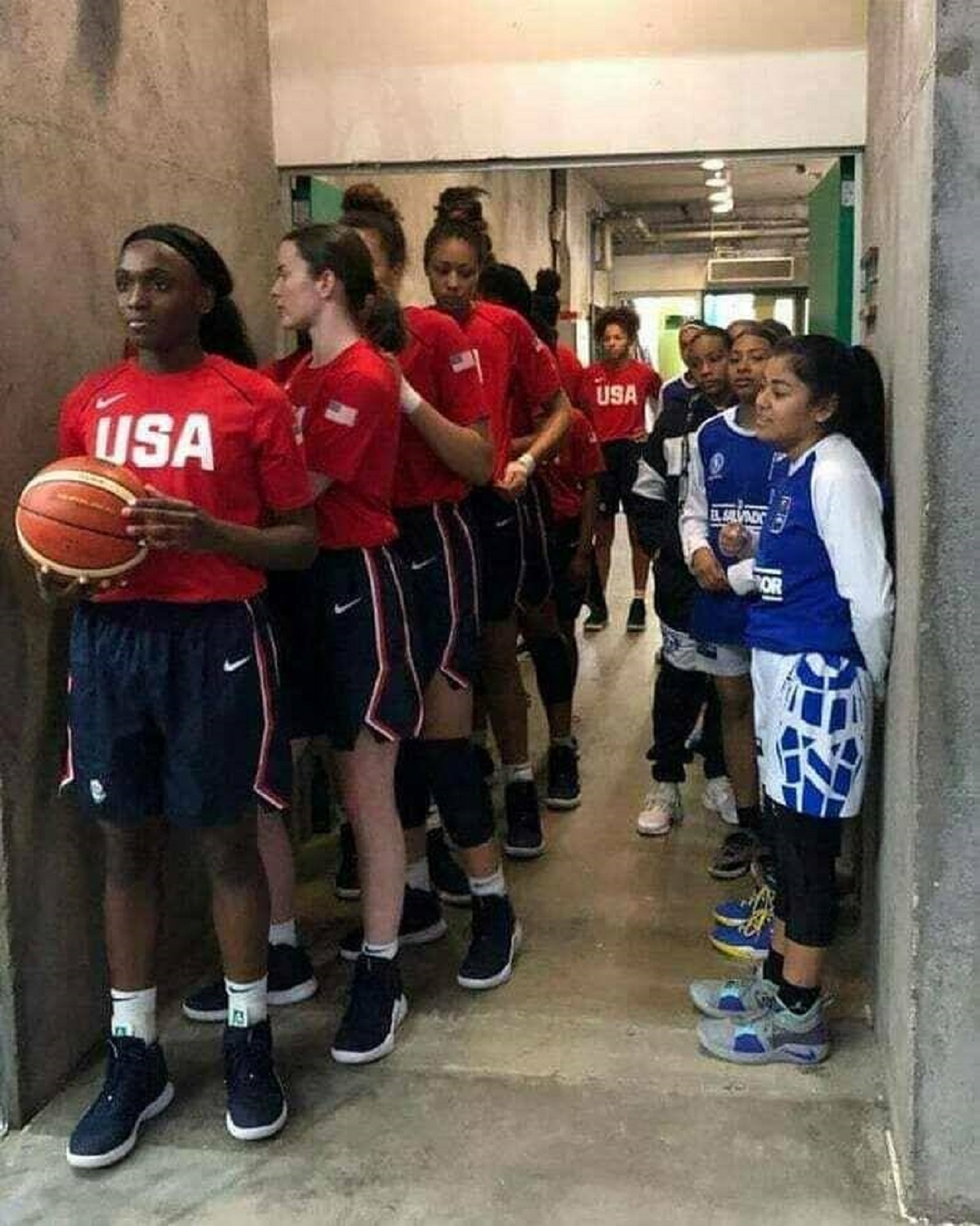 "Us And El Salvador Under 16 Basketball Teams. 2019"