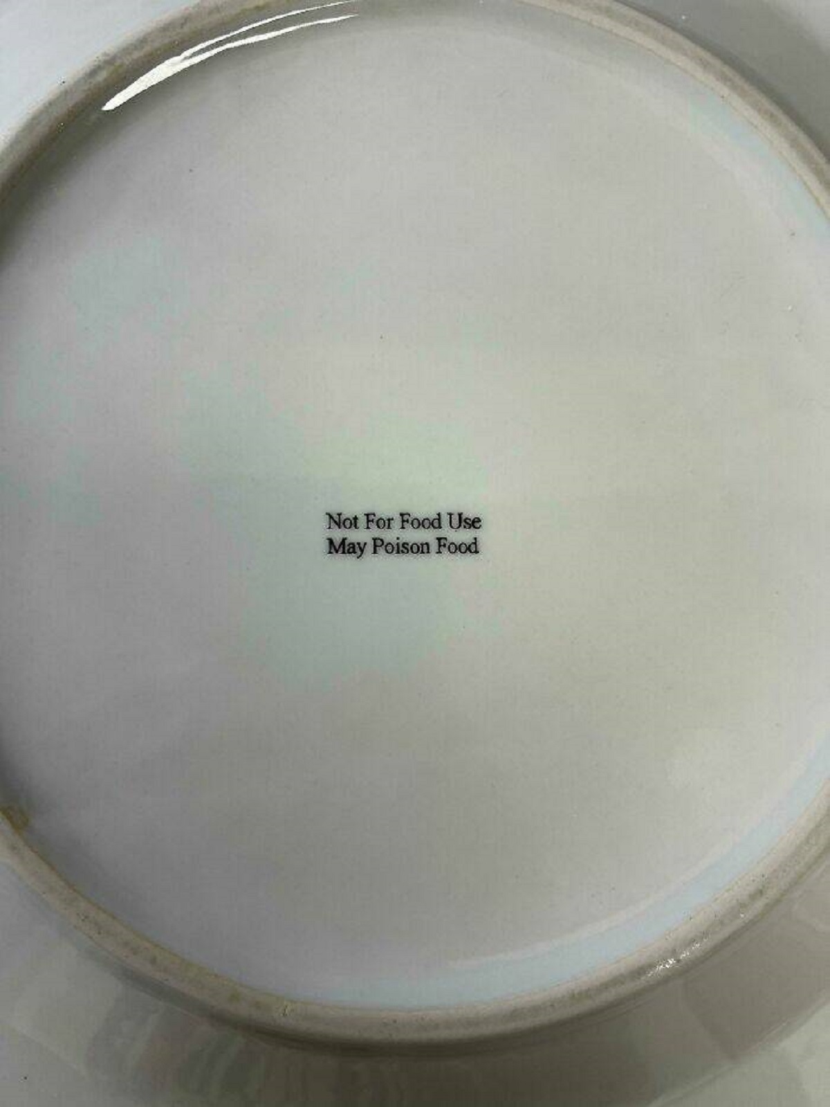 "Bought New Dinner Plates, Guess You Need To Always Read The Back First"