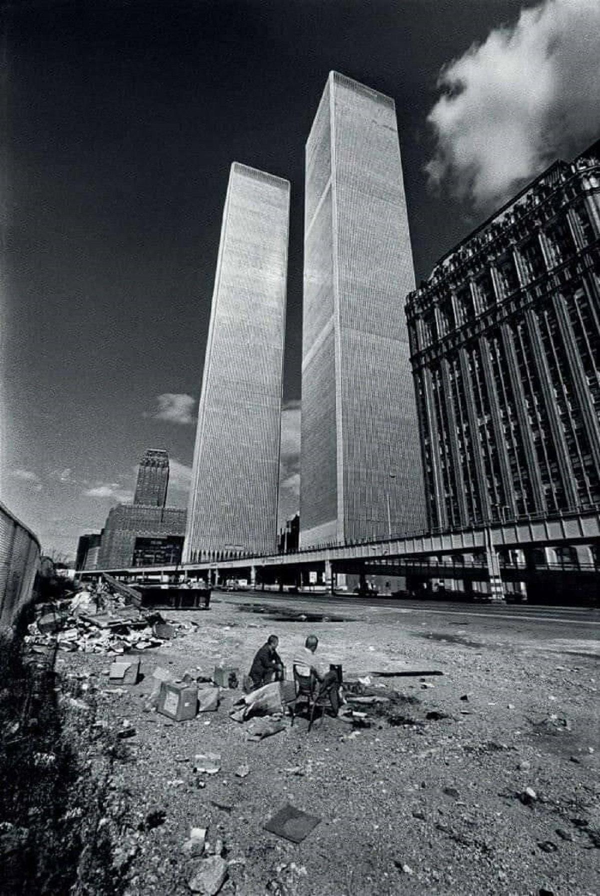 "Newly Completed World Trade Centre 1973"