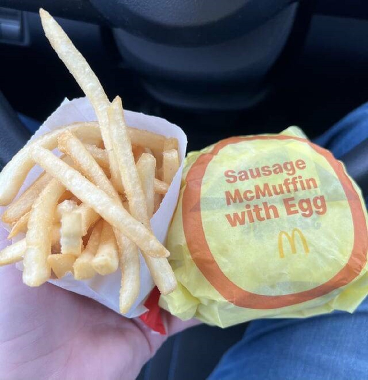 "Showed up to McDonald’s at EXACTLY 10:30am so I got the “borderline combo”"