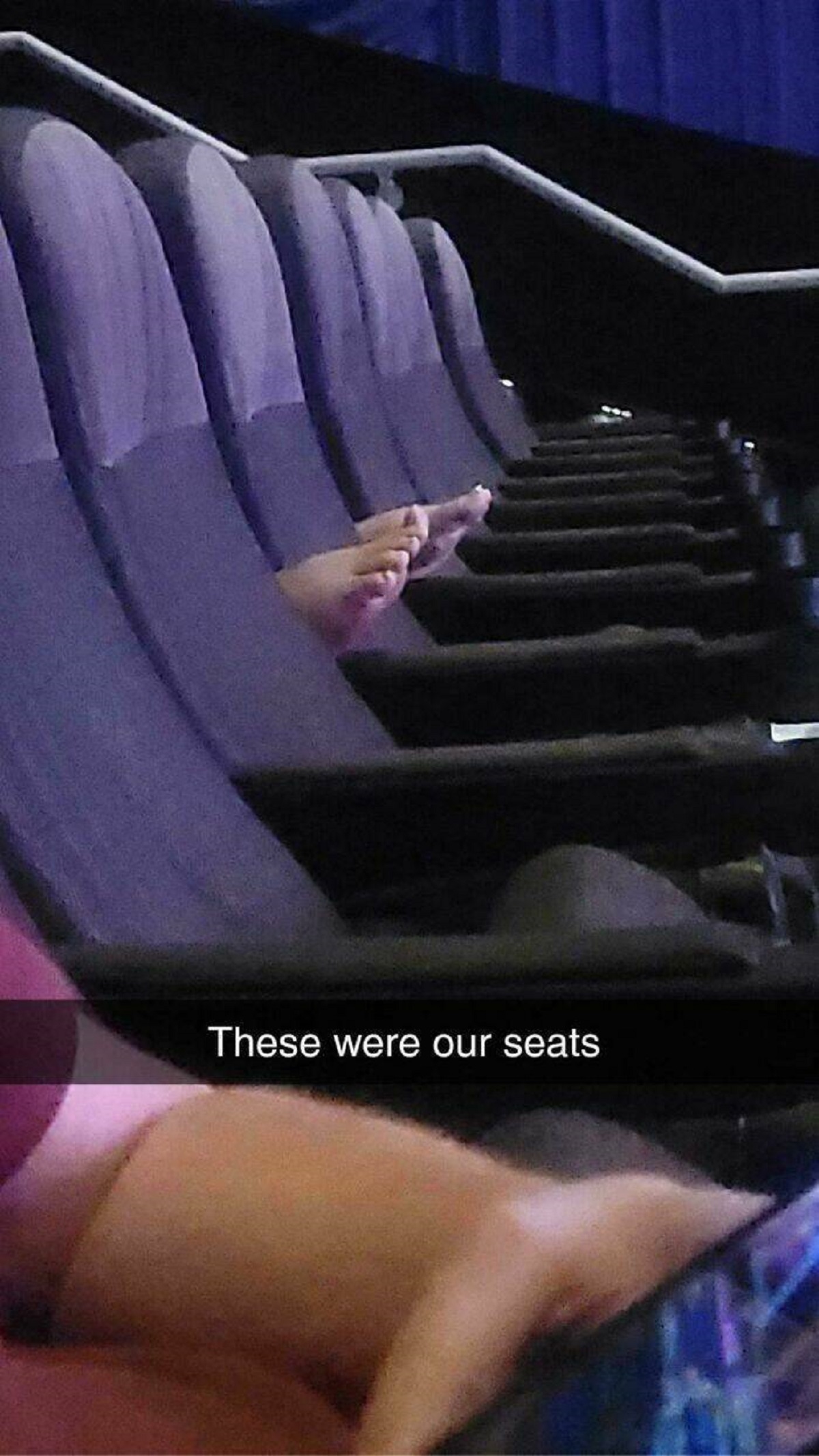 "Had To Sit In Different Seats At The Theater Because This Is What We Found In The Seats We Had Reserved"