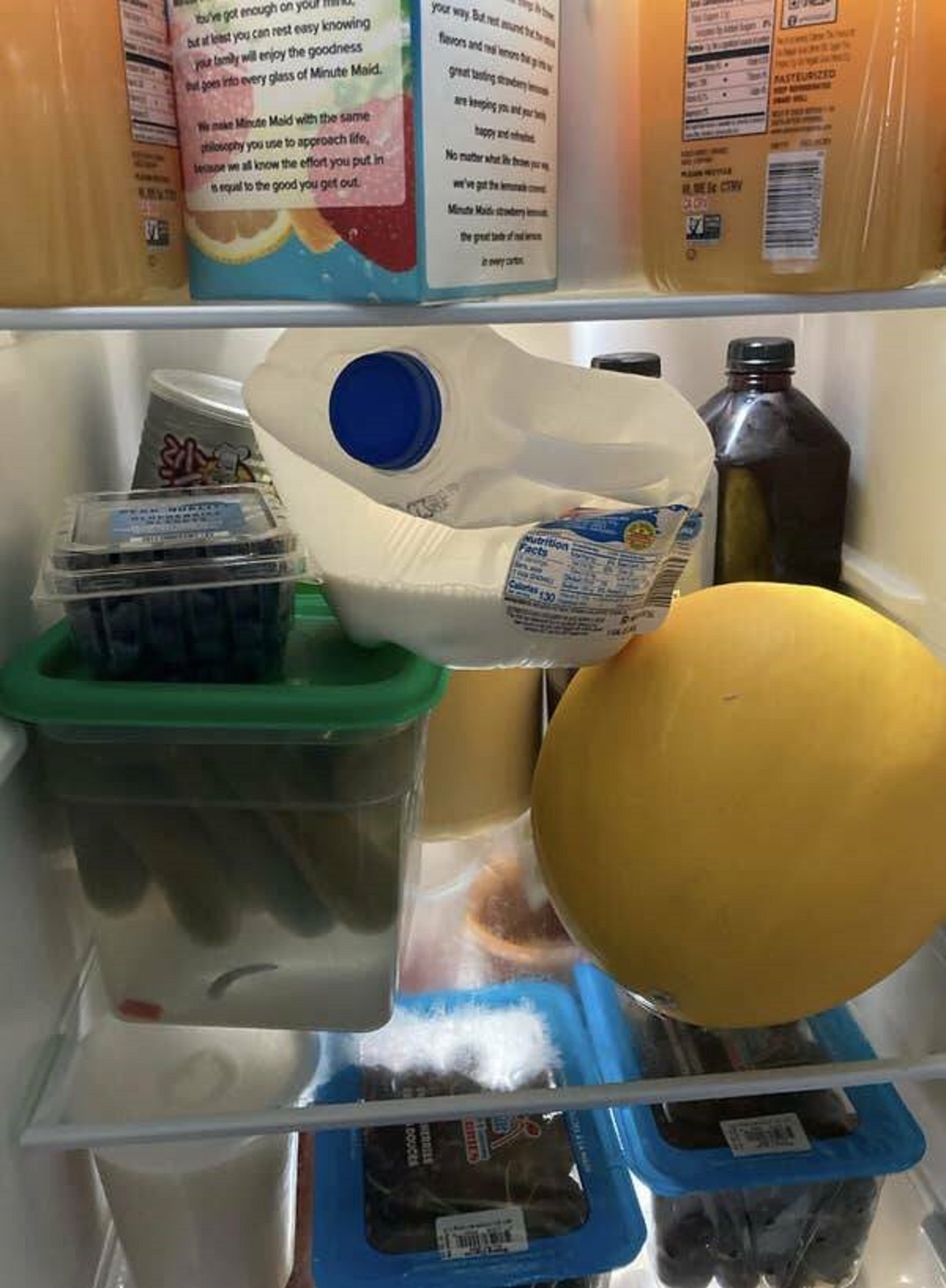 This dad who made sure everything fit in the fridge: