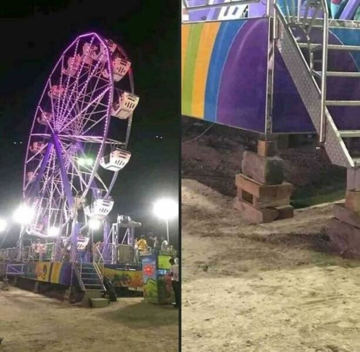 "Ferris Wheel On A Local Night Fair"