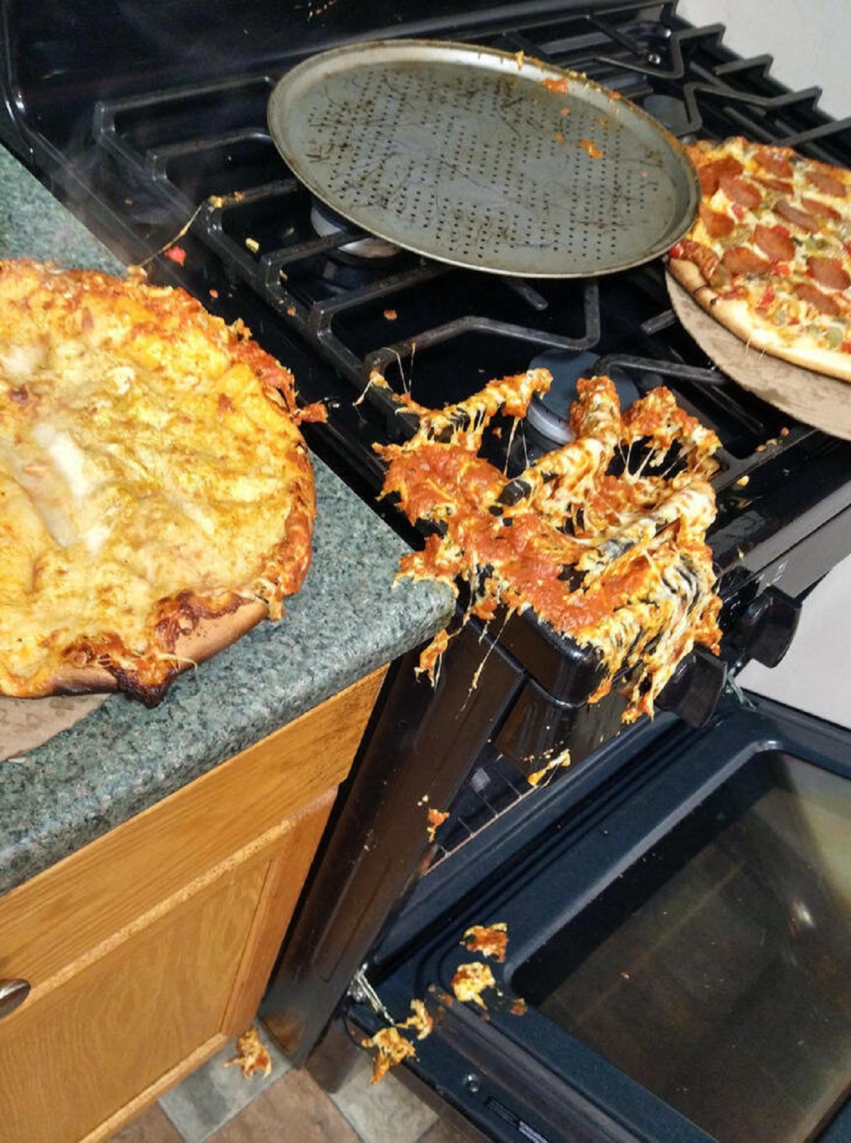 “When this happens, it means I overcooked the pizza.”