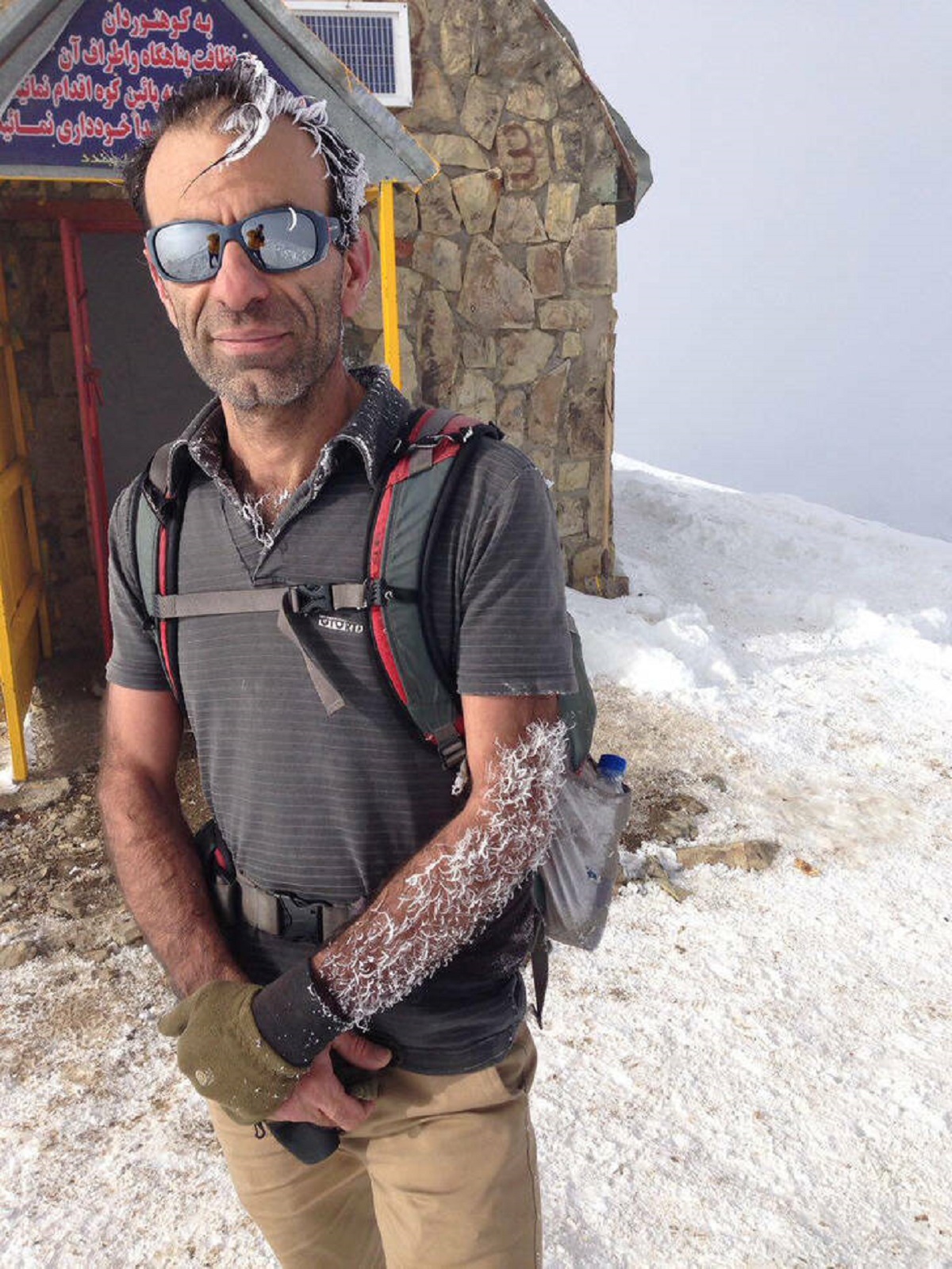 “My dad’s hair froze after hiking up a mountain in his t-shirt.”
