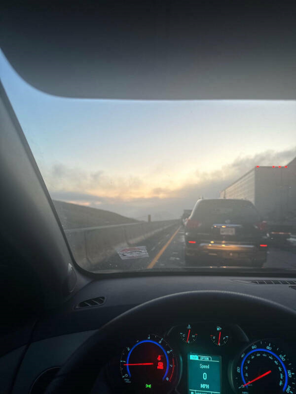 “I've been stuck in traffic for seven hours on I84 westbound. No option to turn around.”