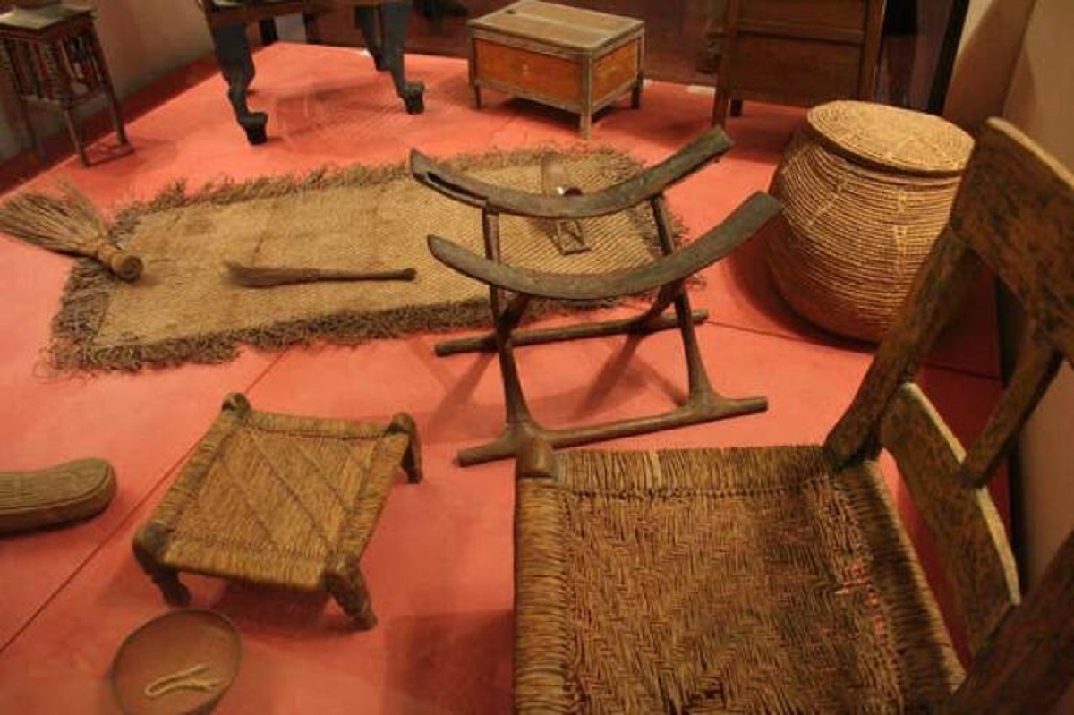 This is a display of ancient Egyptian furniture, from sometime around 1,500 BCE: