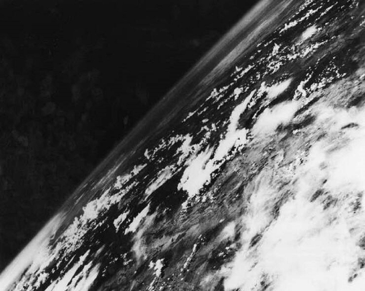 Speaking of which, this is one of the first photographs ever taken of the Earth from space...