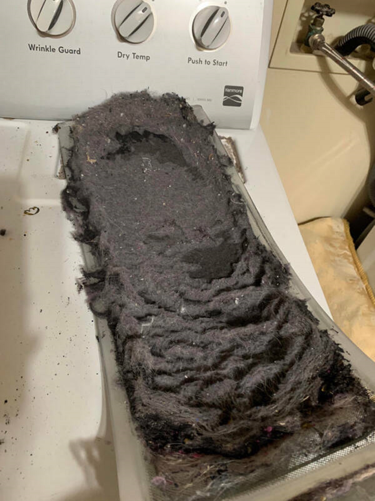 “My sister called and asked why her dryer kept stopping.”