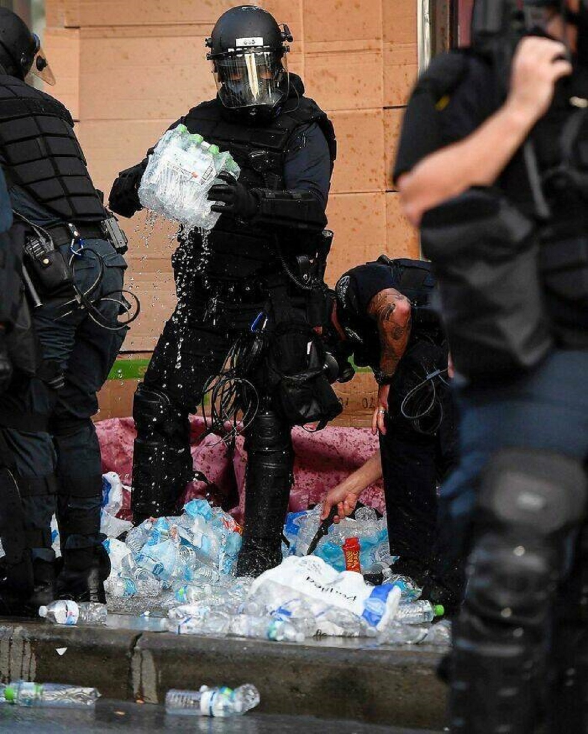 "Asheville Pd Destroy Medic Station For Protestors; Stab Water Bottles & Tip Over Tables Of Supplies"