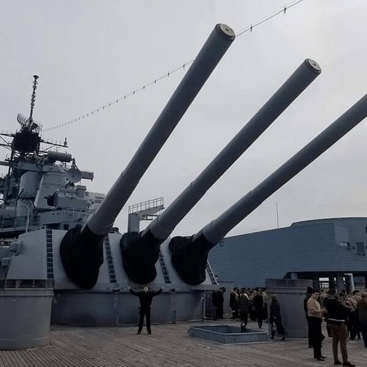 "The size of an Iowa class battleship’s turrets – USS Wisconsin."