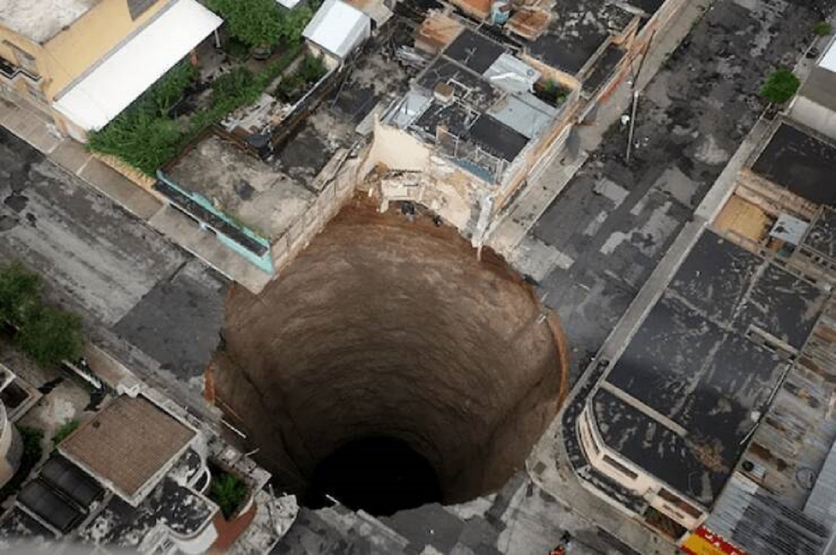 "A massive sinkhole."