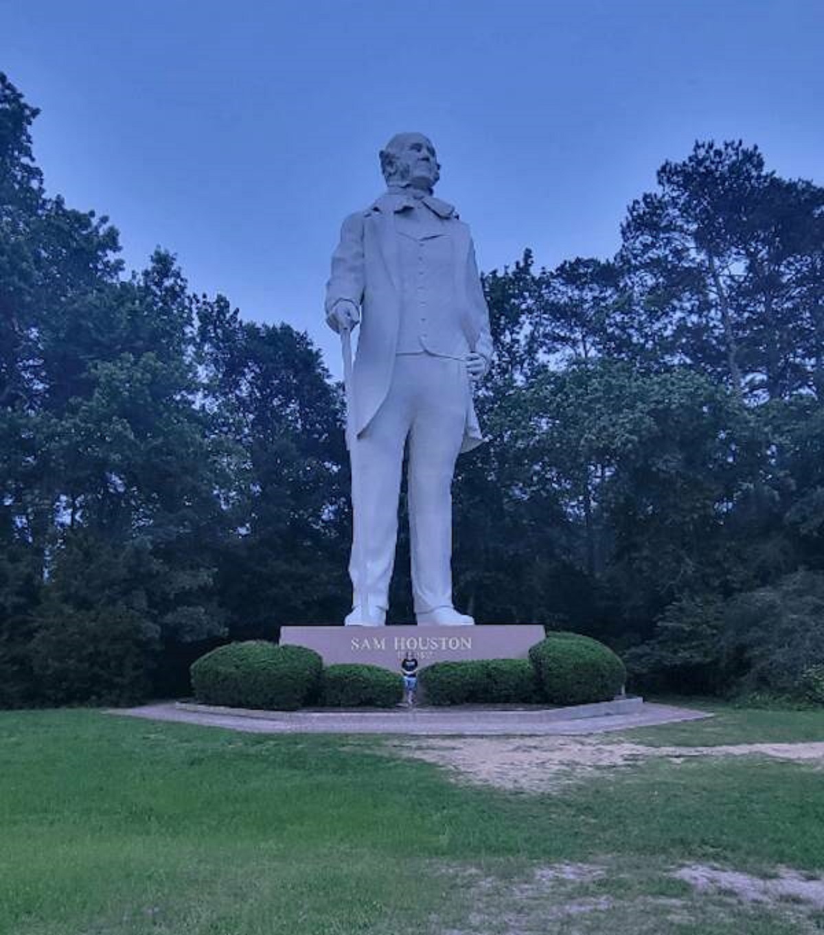 "This statue of Sam Houston."