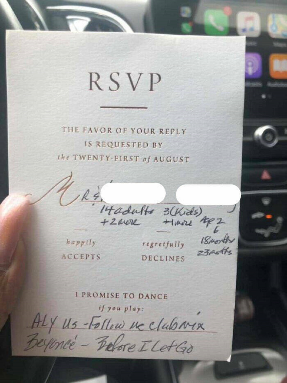 "Inviting 20 Extra People To A Wedding"